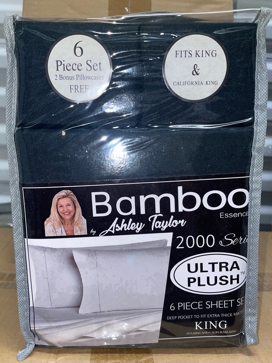 Other - Ashley Taylor Bamboo Ultra Plush 6-Piece King Sheet Set - Black